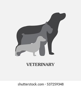 Logo design template for pet shops and veterinary clinics