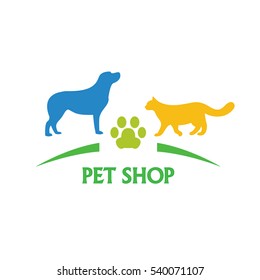 Logo design template for pet shops and veterinary clinics