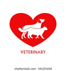 Logo design template for pet shops and veterinary clinics