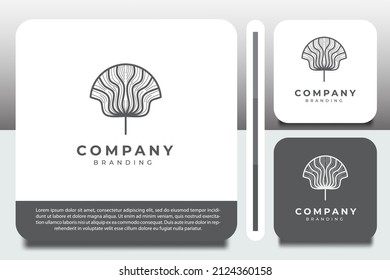 plantilla de diseño de logotipo, con icono de planta