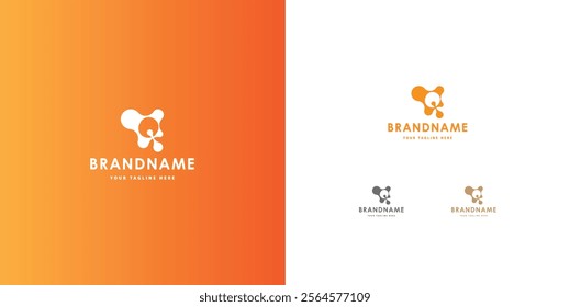 Logo design template with Q alphabet. Letterform design. Mark or design template. Vector illustration.