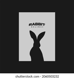 Logo Design Template and Rabbit Silhouette