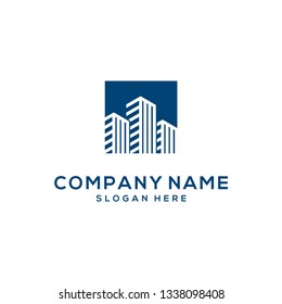 Logo design template real estate, apartment - Vector