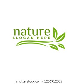 Logo design template related to leaf or nature product or service