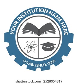 Logo design template for school and science education