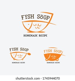Logo-Design-Vorlage für Café-Firma mit Meeresfrüchte-Restaurant mit modernem Grafikdesign