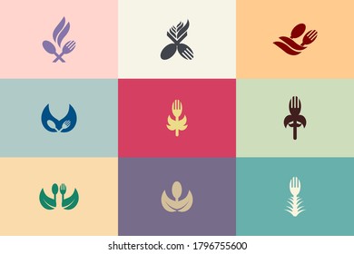 Logo design template | logo set suitable for any food or restaurant business