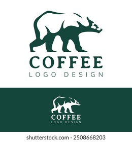 Logo design template, silhouette bear illustration logo design for your bussiness.