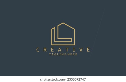 Logo design template. Simple and Elegant L Letter Logo Design.