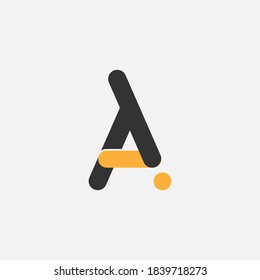 Logo design template, with simple icon letter A and I logo