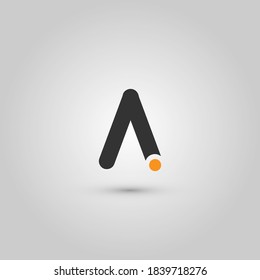 Plantilla de diseño de logotipos, con el logotipo sencillo de la letra de icono A y I