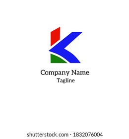 logo design template, simple letter K symbol