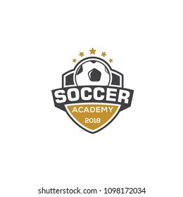 Logo design template for soccer team or soccer academy.