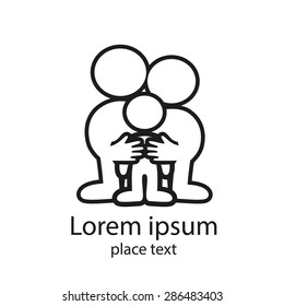 logo design template for social sign - a symbol of relationship, care, love and family