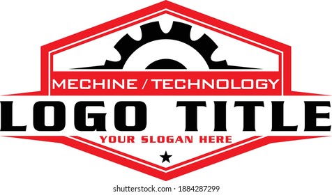 Logo design template for technology and machine industry.
EPS vector which is scalable without quality loss.