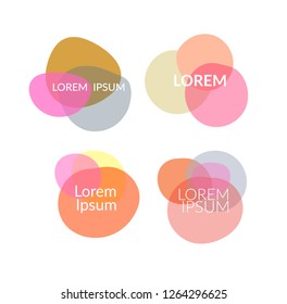logo design template. trendy abstract graphic  elements set.  vector. color abstract forms. 