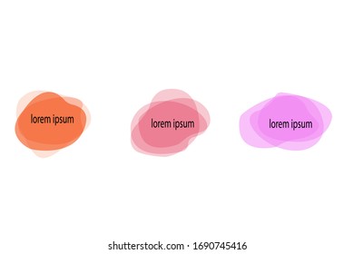 logo design template. trendy abstract graphic elements set. vector. color abstract forms