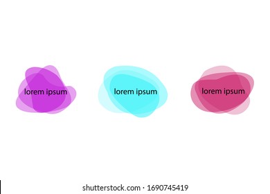 plantilla de diseño del logotipo. conjunto de elementos gráficos abstractos de moda. vectorial. formas abstractas de color