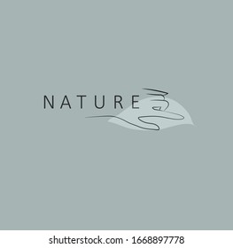 Logo-Design-Vorlage in trendigem, minimalem Stil. Vektorillustration abstrakte Hände. Abstraktes Symbol für Bio-Produkte, Schönheitskosmetik, Schmuck und handgefertigte Produkte.