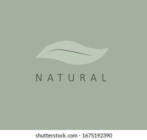 Logo design template in trendy linear minimal style. Vector abstract hands. Abstract symbol for organic products, beauty cosmetics, jewellery and hand crafted.