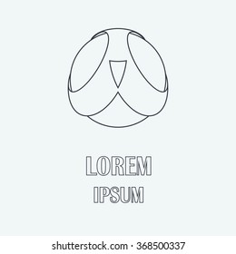 Logo design template. Vector  abstract icon, logo for your company. contour Plot.