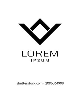 logo design template vector ,for business ,letter V