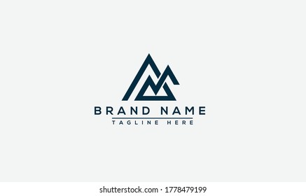 AM Logo Design Template Vector Graphic Branding Element.
