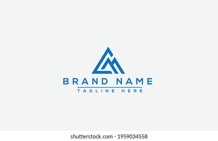 AM Logo Design Template Vector Graphic Branding Element.