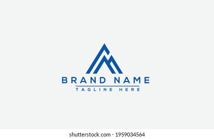 AM Logo Design Template Vector Graphic Branding Element.