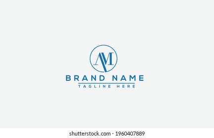 AM Logo Design Template Vector Graphic Branding Element.