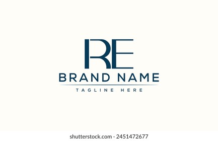 RE logo Design Template Vector Graphic Branding Element.