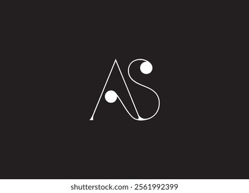 AS logo Design Template Vector Graphic Branding Element.
