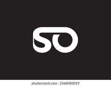 SO Logo Design Template Vector Graphic Branding Element.
