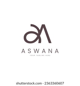 Ilustración vectorial de diseño de logotipo en estilo de arte de línea. Marca de logotipo vectorial simple para ropa, moda, boutique, empresa y empresa