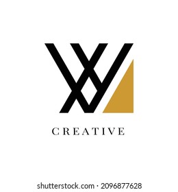 logo design template vwxy font combination for premium business

