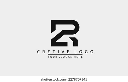 Logo Design Template. ZR Monogram Logo, Creative And Modern Logo Combined Letters Z and R. Flat Logo Design.