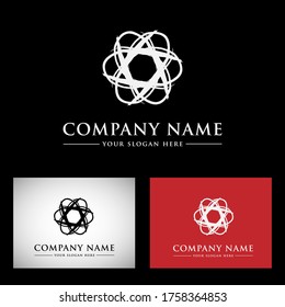 Logo design templates, with abstract flower icons, luxury abstract flowers, circle flower