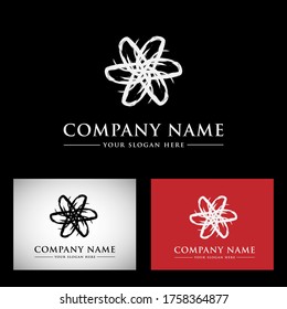 Logo design templates, with abstract flower icons, luxury abstract flowers, circle flower