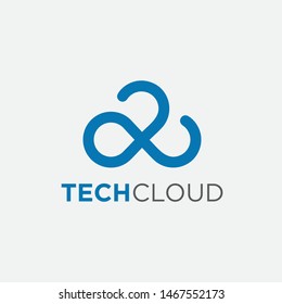 Logo design templates for cloud technology