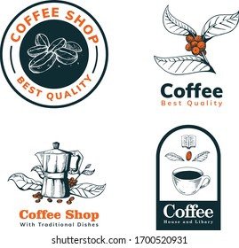 Logo design templates for coffee shops