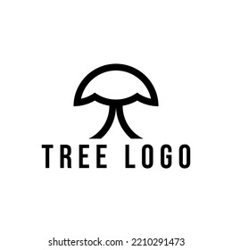 logo design templates. a combination of a tree and an umbrella.