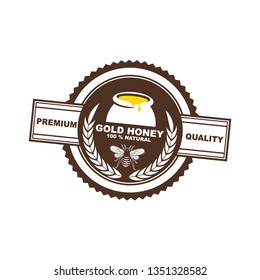 Logo design templates and label designs for natural honey products