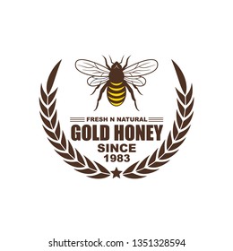 Logo design templates and label designs for natural honey products
