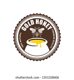Logo design templates and label designs for natural honey products