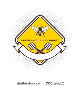 Logo design templates and label designs for natural honey products