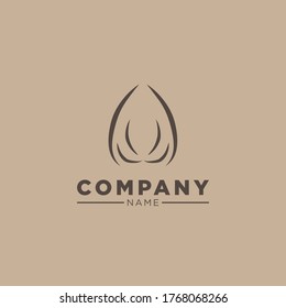 logo design templates, with lily flower bud lines in line art