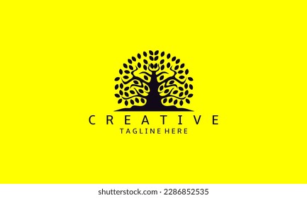 Logo design templates. Modern Tree Logo. Tree icon vector illustration.
