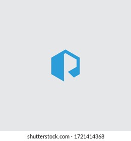 Logo design templates. Stylized letter R.