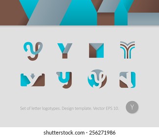 Logo design templates. Stylized letter Y.