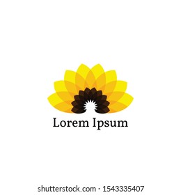 logo design templates, sunflower icons